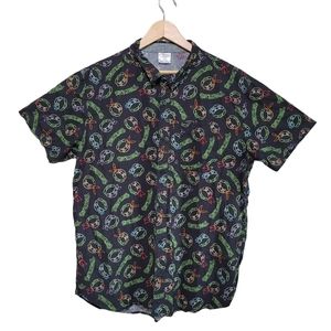 Nickelodeon TMNT Teenage Mutant Ninja Turtles AOP All Over Print Button-down